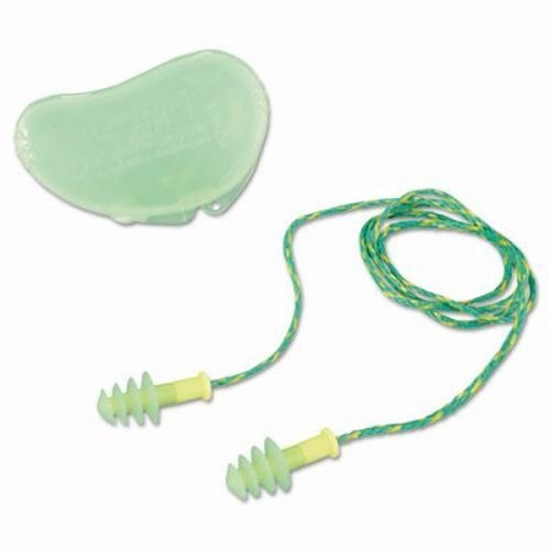 Howard Leight FUS30S-HP Fusion Multiple-Use Earplugs, Regular, 27NRR, Corded, Blue/White, 0.7" Height, 0.7" Width, 0.4" Length