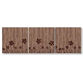 Wall26-3 Panel Canvas Wall Art- Wooden Texture Art -Giclee Painting Wall Bedroom Living Room Home Decoration - 12"x12"x3 Panels