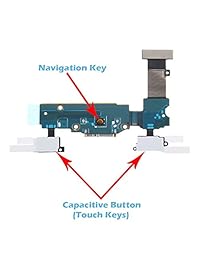 omnirepairs-for Samsung Galaxy S5 SM-G900 Puerto USB de carga flex Ribbon Cable + Micrófono + Capacitiva Sustitución de botón + Herramientas