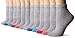 Fruit of the Loom Women's 12 Pack Premium Soft Spun Ankle Socks, Grey/Multi Heel-Toe, Shoe Size: 4-10