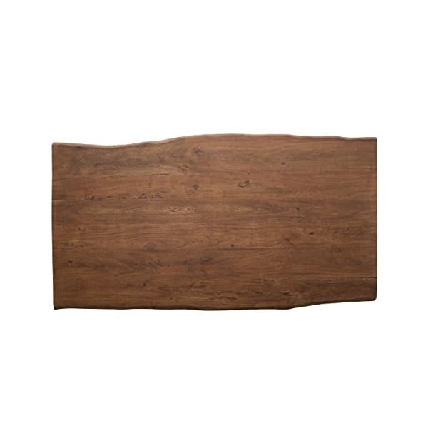 DELIFE Tischplatte Edge Akazie Braun 260x100cm XL Live-Edge