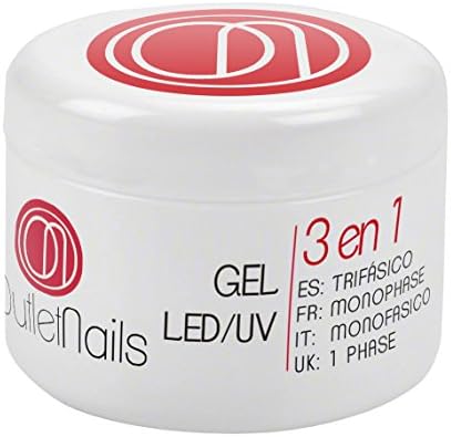 Gel trifascio Outlet Nails Nail UV/LED 15 ml, Transparent, Medium Viscosity, Monophase UV Gel/Led/monofasico