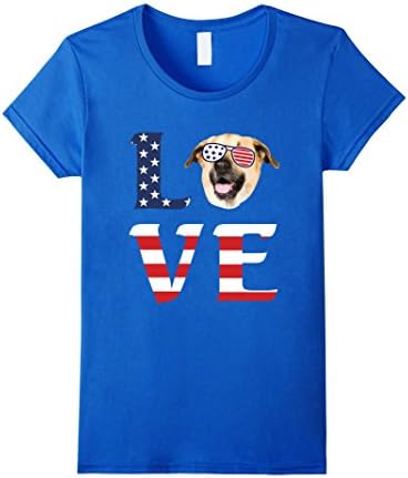 Womens Chinook Dog Love Independence Day Shirt Large Royal Blue
