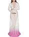 Saslax Women's Off Shoulder Ruffle Sleeve Lace Maternity Gown Maxi Photography Dress