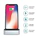 Wireless Charger for iPhone, Qi Certified Wireless Charging Stand, Fast Charger (7.5W) for iPhone X/8/8 Plus & (10W) for Samsung Galaxy S8 S9, QC 3.0 AC Adapter & 3.3ft Charging Cable Included