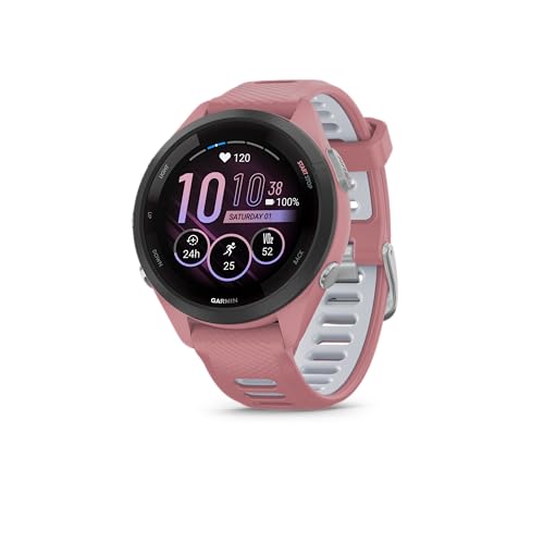 Forerunner 265S 42mm - Laufuhr, 1,1" AMOLED-Display, 15 Tage Akkulaufzeit, 30+ Sport-Apps, Trainingsanalyse, spezielle Lauffunktionen, Trainingsbereitschaft, erweiterte Schlaffunktionen, GarminMusic