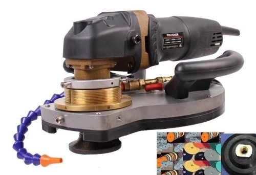 ECOEDGE Mach5 Granite Stone Concrete Hydrofloat Router BONUS 4 Inch Diamond 15+1 Granite Polishing Pads