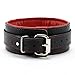 Maya Collar Premium Full Grain Leather Handmade Collar (Red, Small)