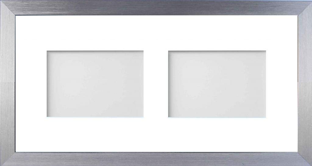 Frame Company Simpson Silver Multi Aperture Photo Frame, 20x10 for 7x5 inch (x2)