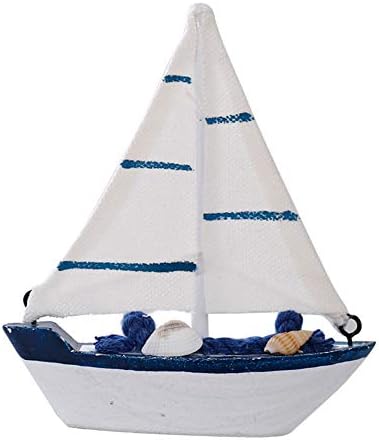 Wimagic 1x Nautical Ornament Decorative Wooden Sailboat Model Home Decoration Art Crafts for Car Room Desktop Accessories Birthday Gift - StyleC
