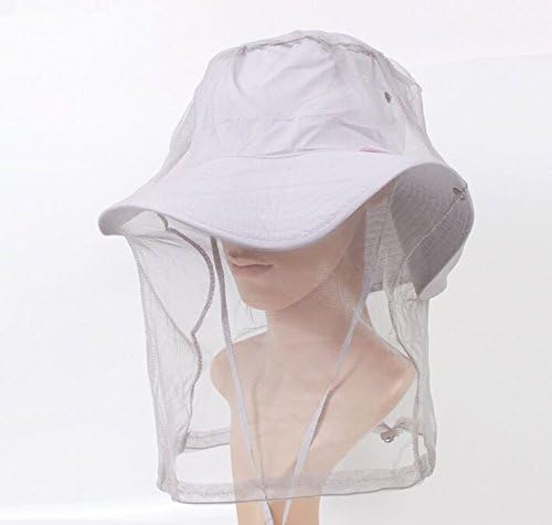 Outdoors Head Mosquito Bug Insect Bee Mesh Head Net Protect Hat for Fishing Camping Hunting Hiking-gray