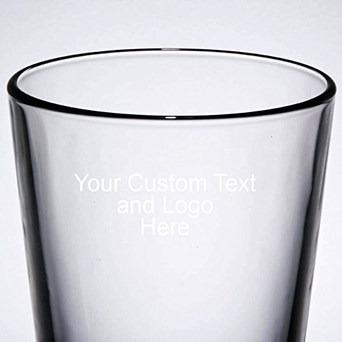 ANY TEXT, Custom Customized Engraved Pint Glasses for Beer, 16 oz Stein - Personalized Laser Engraved Text Customizable Gift For Him, For Her, For Wife, For Husband, For Them (Single Side Engraving)
