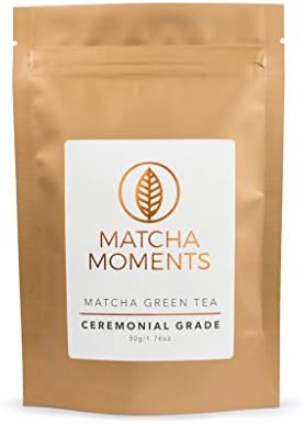 Matcha Green Tea Powder - Japanese Tea for Detox & Boosting Energy - Fair & Sustainable, Single Source Harvest, Farm to Cup Superfood from Japan - Ceremonial Grade - Makes 50 Cups (50 Grams)
