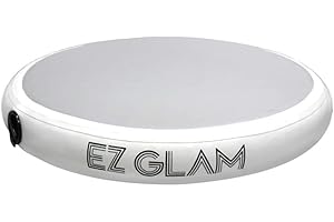 GLANT Air Mat Tumble Track AirSpot - Gymnastics Training Springboard - Round Inflatable Springboard