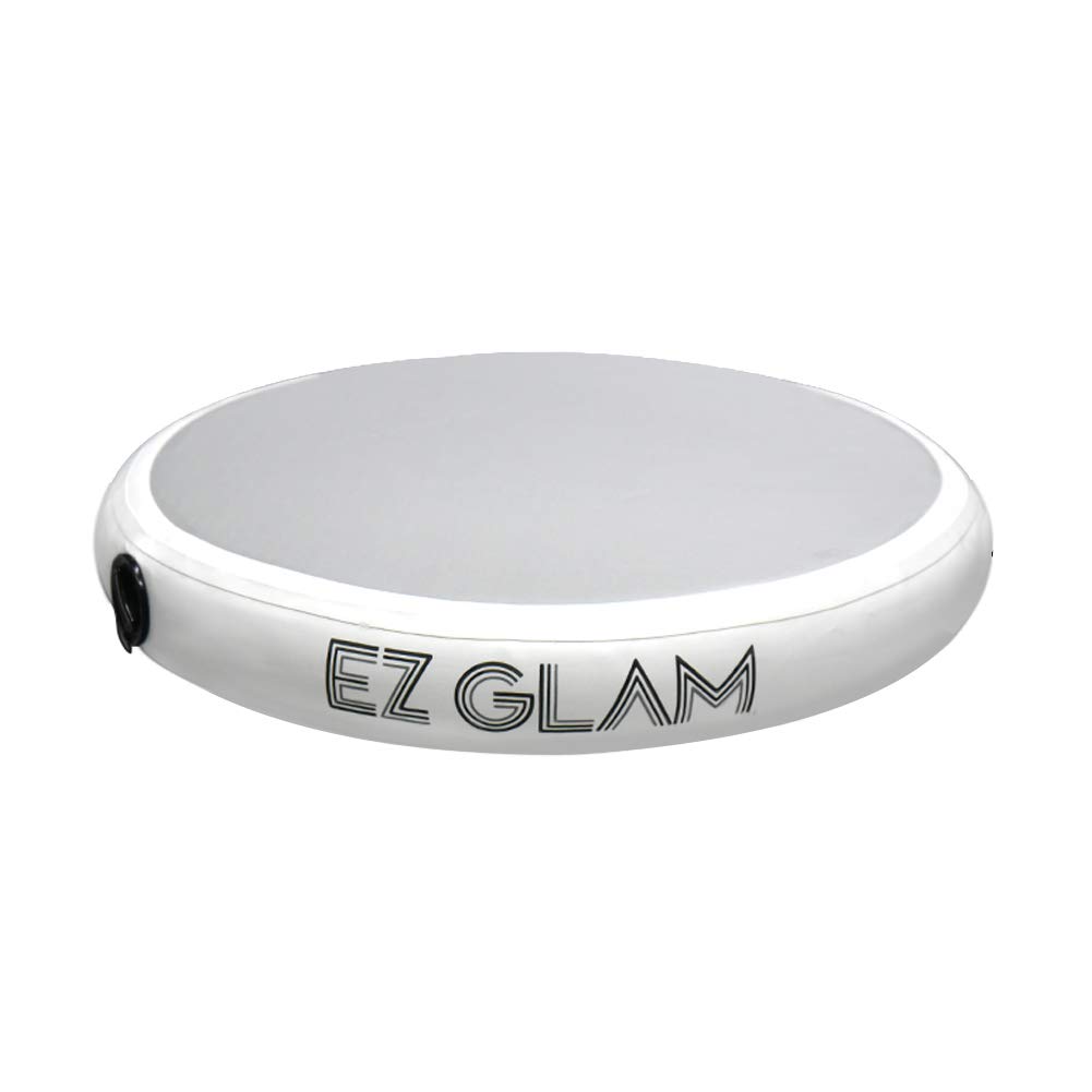 Photo 1 of GLANT Air Mat Tumble Track AirSpot - Gymnastics Training Springboard - Round Inflatable Springboard (White, 27.6in*27.6in*3.94in)