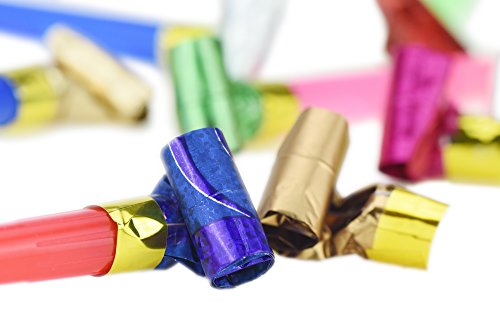 FiveSeasonStuff 20 Pcs 5.1'' (13cm) Birthday Party Musical Blowouts (Princess)/Blowers/Noisemakers/Whistles, Assorted Colour, Birthday Party Favors Supplies - Thumbnail 4