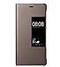 Huawei Ascend P9 Plus Case, Premium Leather Cover with View Window Protective Smartphone Flip Cover Folio Case (Ultra Thin Slim)(Perfect Fit) (P9 plus Brown)