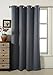 AMAZLINEN 52x84-Inch Grommet Top Blackout Curtains , Charcoal Grey (Set of 2)