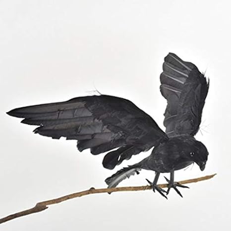 Amazon Co Jp 黒いカラスの装飾 6pcs人工カラス黒い鳥レイヴンプロップ装飾羽小道具のフェイクハロウィンシミュレーションクロウショーのための装飾のギフト用品 Color 2 Home Kitchen