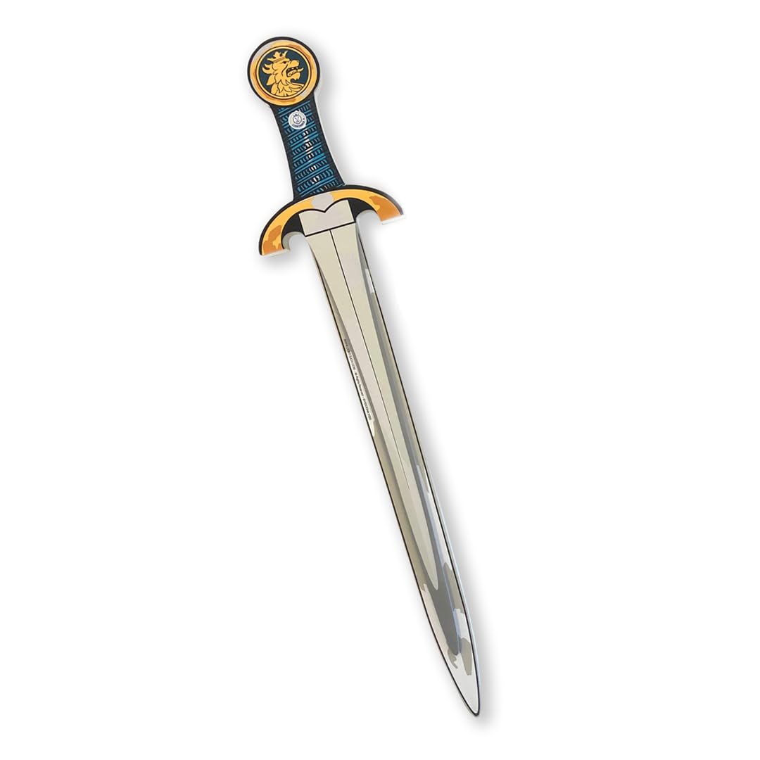 Liontouch - Noble Knight Sword, Blue/Large - Age 3-8 Years | Medieval Pretend Play Foam Toy For Children With Golden Lion Theme | Safe Weapon & Battle Accessory For Boys’ Dress Up & Costumes
