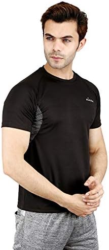 Round Neck Regular Fit Dry Fit Stretchable Anti Sweat Active Wear Yoga Gym Sports Tshirts for Men