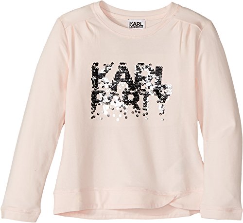 Karl lagerfeld kids baby girl s long sleeve graphic tee…