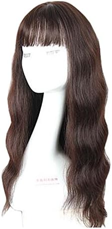 HYL World Women's Long Curly Wavy Fluffy Hair Wigs Party Costume Wigs With Air Bangs