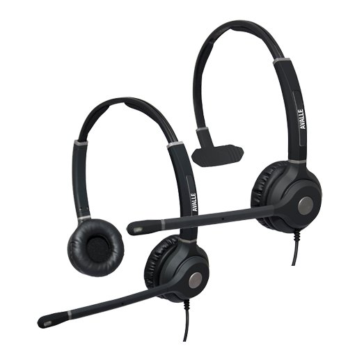 Avalle Verso Trio Monaural and Binaural Headset | Lightweight, Comfortable, Noise Cancelling