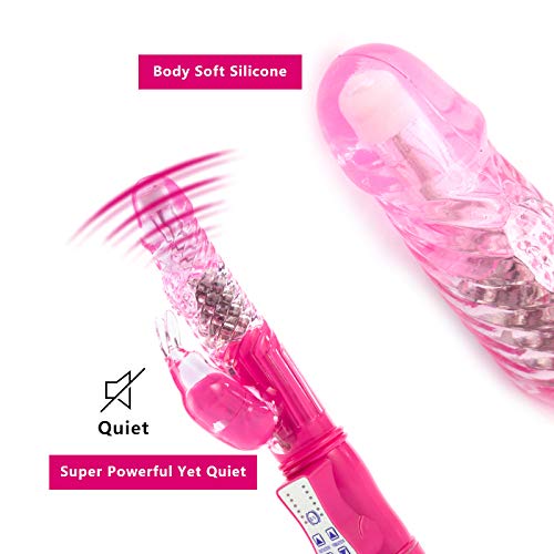 Portable 12 Thrusting Rotating Modes G~Spôt Vîb~rá~törs-Silicone Waterproof Rechargeable Massager