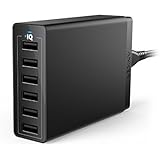 Anker 60W 6-Port USB Wall Charger, PowerPort 6 for iPhone X/ 8/ 7 / 6s / Plus, iPad Pro / Air 2 / mini/ iPod, Galaxy S7 / S6 / Edge / Plus, Note 5 / 4, LG, Nexus, HTC and More