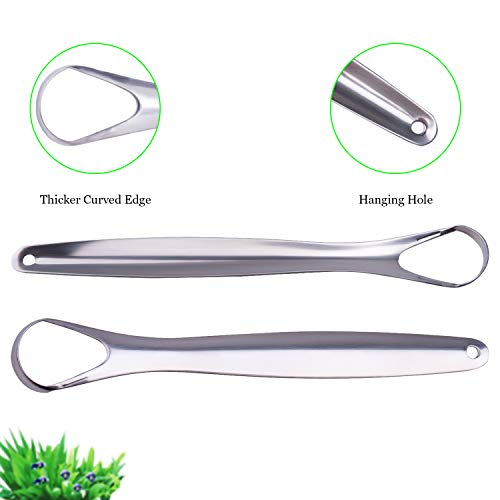 Tongue Scraper (3 Pack), Automoness Stainless Steel Metal Tongue