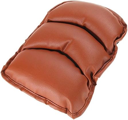 Malcam Car Center Armrest General Pad Cover PU Soft Leather Vehicle Center Console Arm Rest Protective Cushion(Brown)