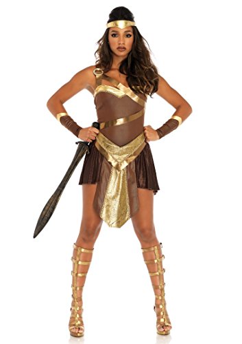 4 PC. Ladies Golden Gladiator Bodysuit Set