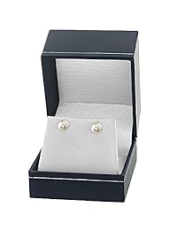 Aretes de perlas cultivadas Akoya de oro blanco de 14 quilates - Calidad AAA