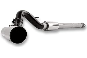 JAMO 2015-2020 F-150 V8 5.0L / V6 3.5L Cat-Back Perforated Muffler S-Series Performance Exhaust System Single Side (409 SS Black Tail Pipe 3")