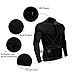 Spotti Men's Cycling Bike Jersey Long Sleeve with 3 Rear Pockets - Moisture Wicking, Breathable, Quick Dry Biking Shirt Black
