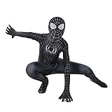 Kid Black Spider-Man Costume Mask with Lense