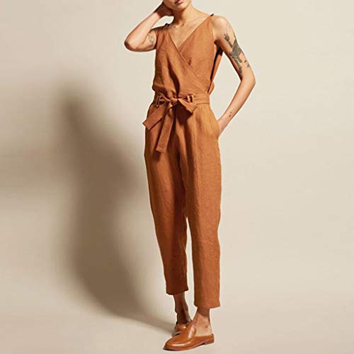 Corriee Womens Stylish Plaid Bib Pants Dungarees Overalls Baggy Jumpsuit Rompers