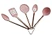 COOK with COLOR 5 Piece Pink Nylon Cooking Utensil Set on a Ring with Rose Gold Copper Handles