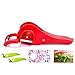Women's Day Special Gift, GD Multi Veg Cutter Vegetable Cutter Slicer Chopper, Vegetable Peeler, Extra Sharp Stainless Steel 2 in 1,,Red Color Size 8.5 X 2.6 Inch