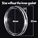 AukeyStar Round Clear Plastic Coin Capsules, 20 Pieces Coin Holder Case of 6 Size(20/25/30/35/40/46mm) with Adjustable Gasket for Coin Collection American Silver Eagle Liberty Coin &JFK Half Dollar