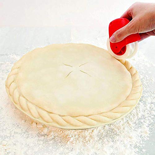 Pastry Wheel Cutter, Beautiful Lattice Pie Crust or Ravioli Pasta,Pizza Pastry Lattice Cutter Pastry Pie Decoration Cutter Plastic Wheel Roller, Easy to Use, Easy to Clean Dough Tools (A&B) - Thumbnail 5