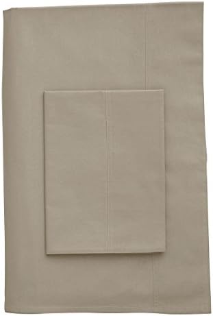Company Cotton Percale Flat Sheet, Queen, Linen