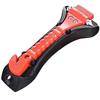 iUnisy Car Safety Hammer, Window Breaker and Seatbelt Cutter 2-in-1 Emergency Escape Tool Hammer 2 Pack for Car, SUV, Truck
