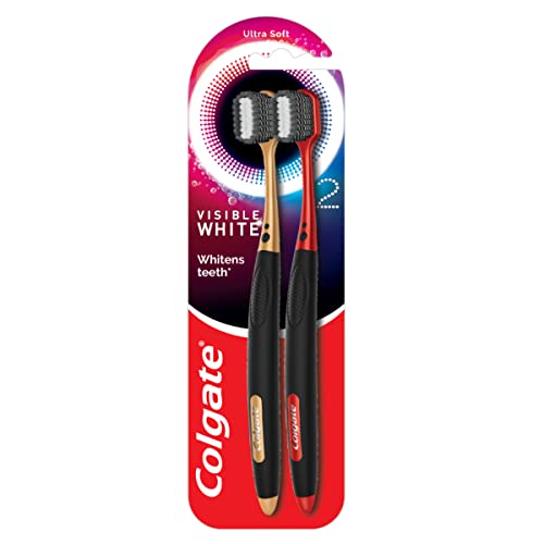 Colgate Visible White O2 Toothbrush - 2pcs