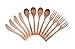 BOBZYXL Wooden Flatware Set 12-Piece Natural Wood Serving Tableware Fork, Spoon and Knife, Service for 4