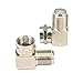 Coaxial Cable Right Angle Connector F Type Female to Male Adapter Right Angle Coax Connector F Male to Female Coaxial RG6 Adapter for Coax Cable and Wall Plates Coax 90 Degree Pack of 2 primary
