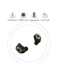 Auriculares inalámbricos Bluetooth 2019 más pequeños con Bluetooth 5.0 True inalámbricos con 24 horas de reproducción a prueba de sudor 3D estéreo Hi Fi sonido integrado micrófono con funda de carga