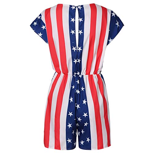 4 Women+Jumpsuit+Ladies+Patriotic+Pants