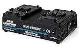 Dual Channel V-Mount / V Lock Battery Charger with 16.8V Power Supply Output